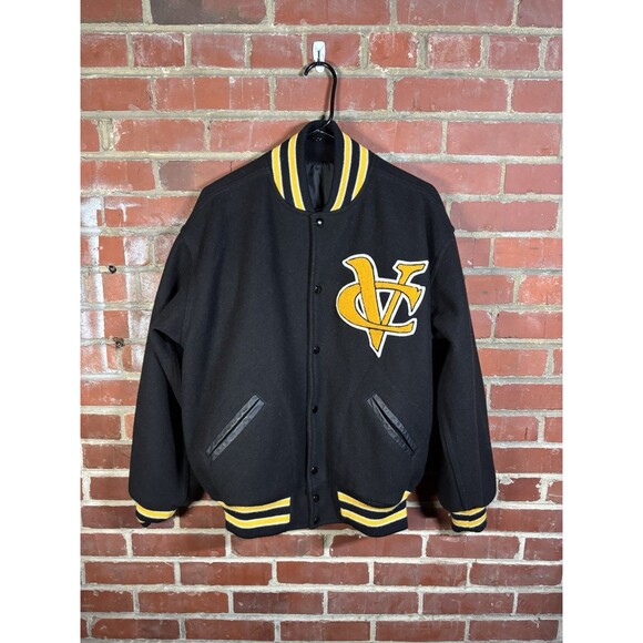 Vintage Y2k VCU Varsity Bomber Jacket Virginia Commonwealth USA D3 Size 44 - Picture 1 of 10